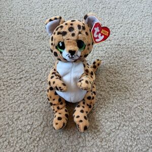 Ty Beanie Bellies Lloyd the Leopard Plush with Green Eyes